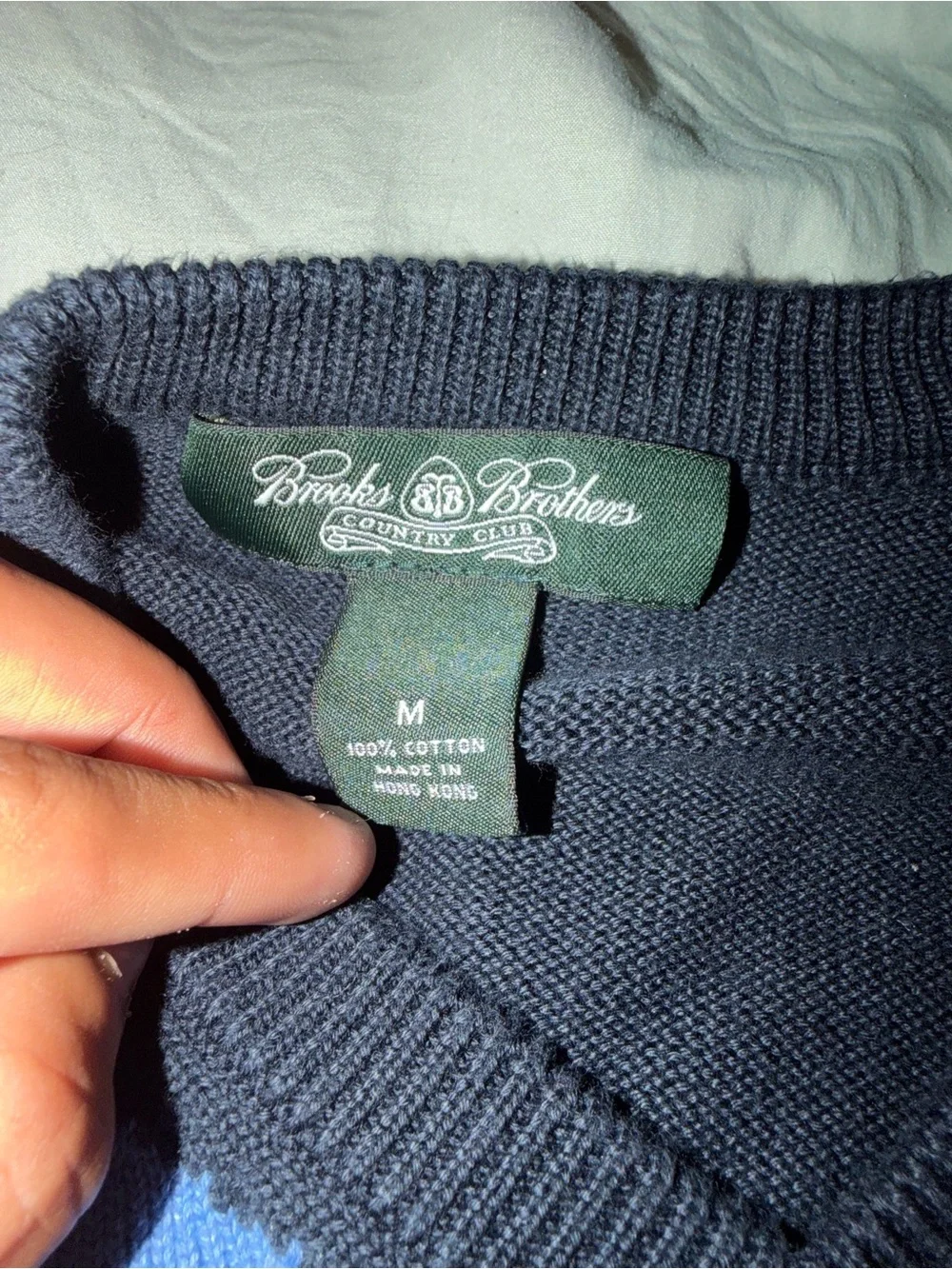 Brooks Brothers layer argyle white